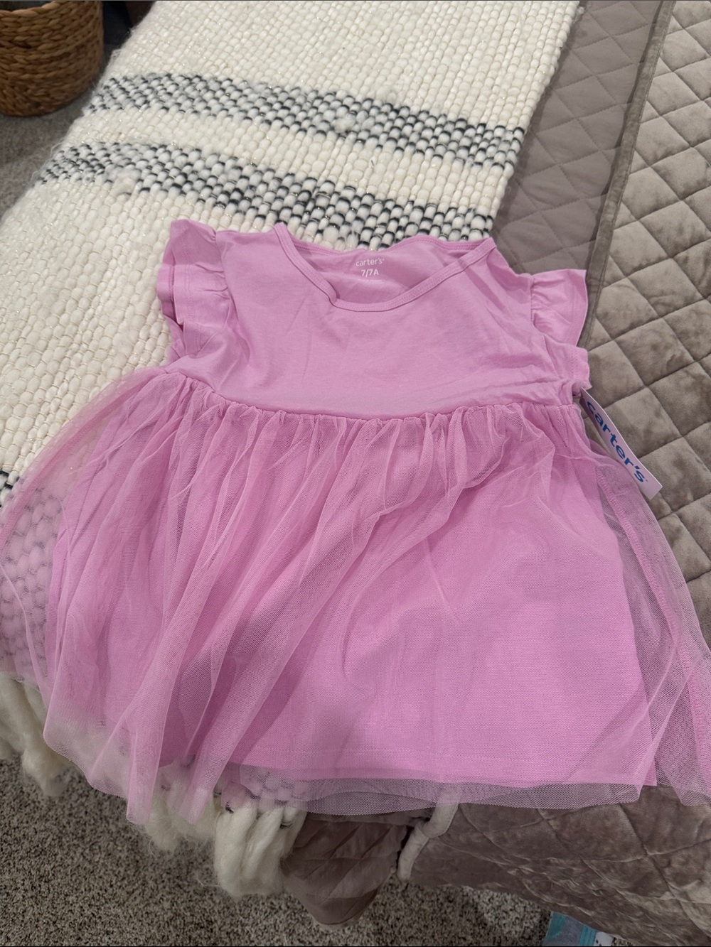 Carter's Pink Tulle Dress Top for Girls